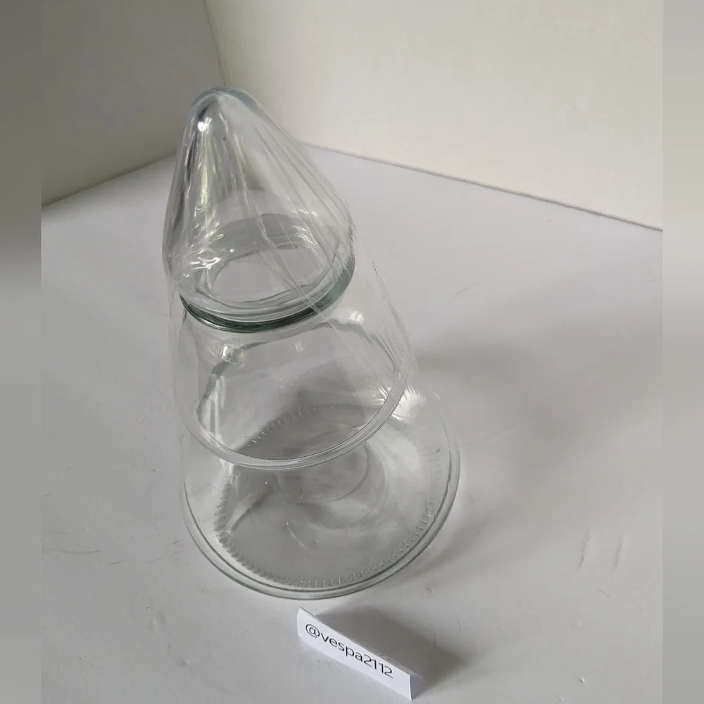 Target Bullseye Playground Christmas Tree Clear Fillable Glass Jar Canister